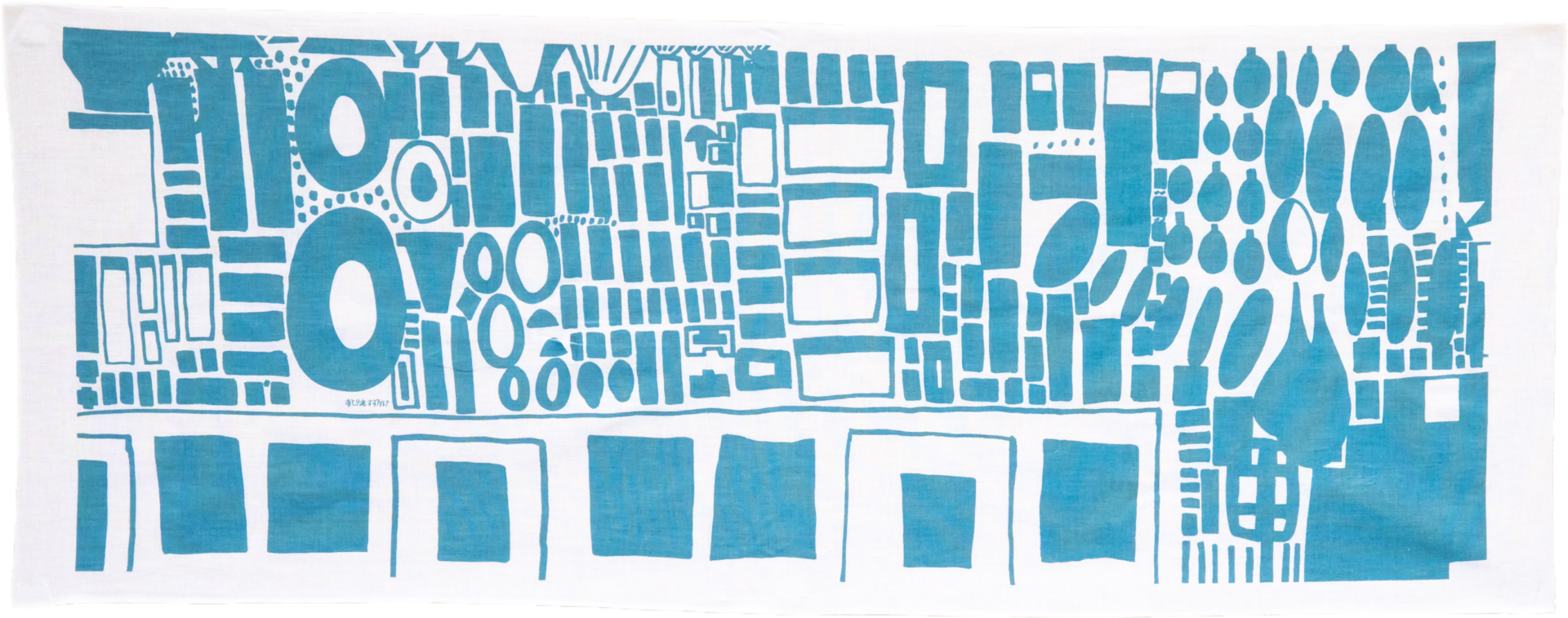 伊東プリントてぬぐい【ブルーグレー】