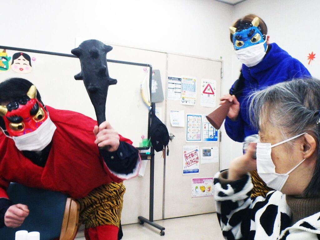 武庫川すずかけ作業所の節分